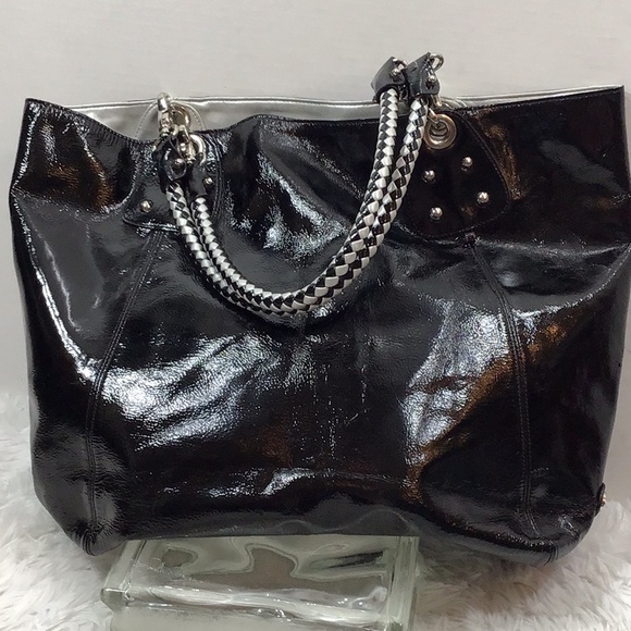 Perlina shiny black patent large tote bag - Picture 4 of 16
